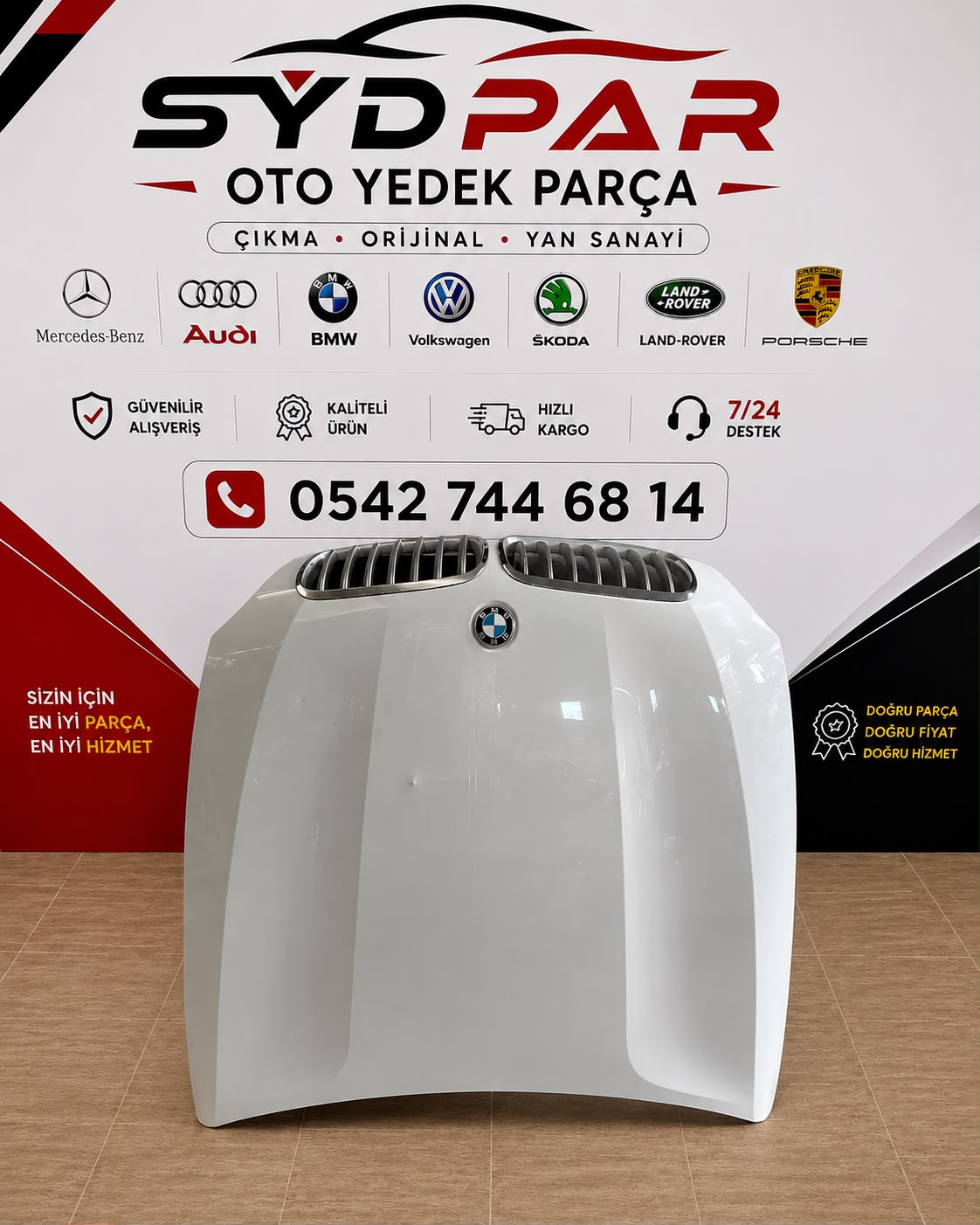 BMW E70 ORİJİNAL ÇIKMA KAPUT BEYAZ
